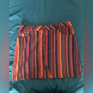 Altar’d State multi-colored striped miniskirt